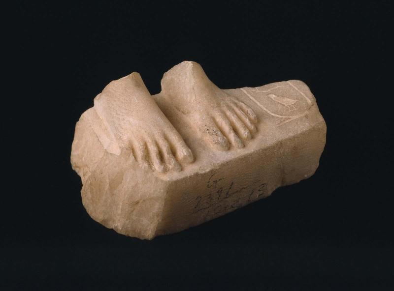 Feet and base of statuette of Khufu