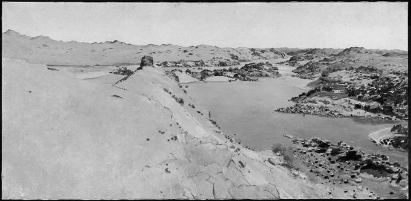 View of Second Cataract, looking north from Uronarti Island