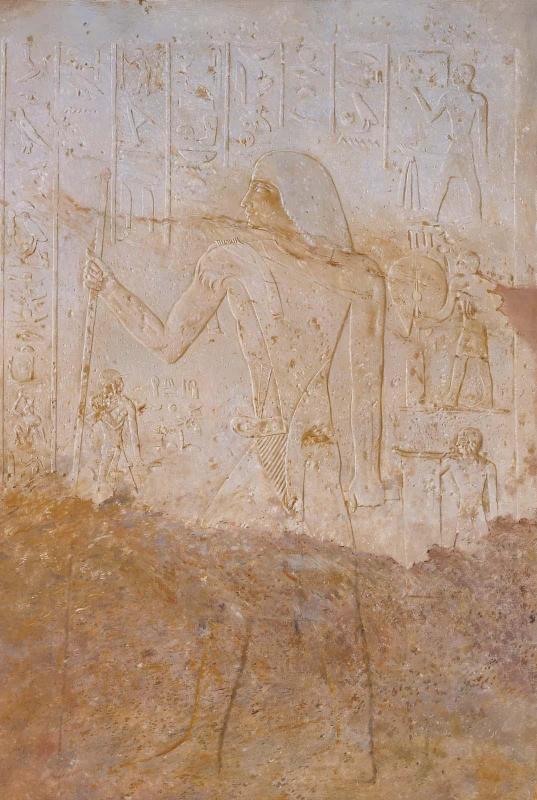 Standing figure of Khunera, from his tomb, Mycerinus Quarry, MQ1, Giza, 4th Dynasty
