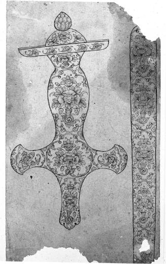 Design for a sword hilt and scabbard