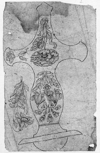 Drawing for handle from a sword