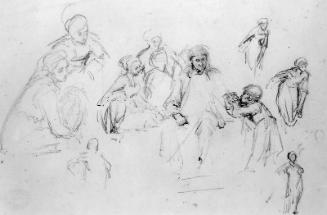 Sheet of Studies including Child Holding Hand of Seated Man