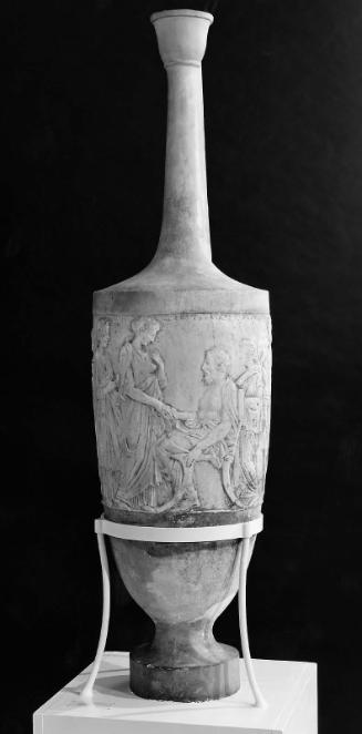 Grave marker in the form of an oil flask (lekythos)
