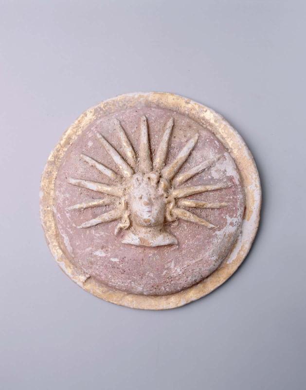 Shield with a head of Helios