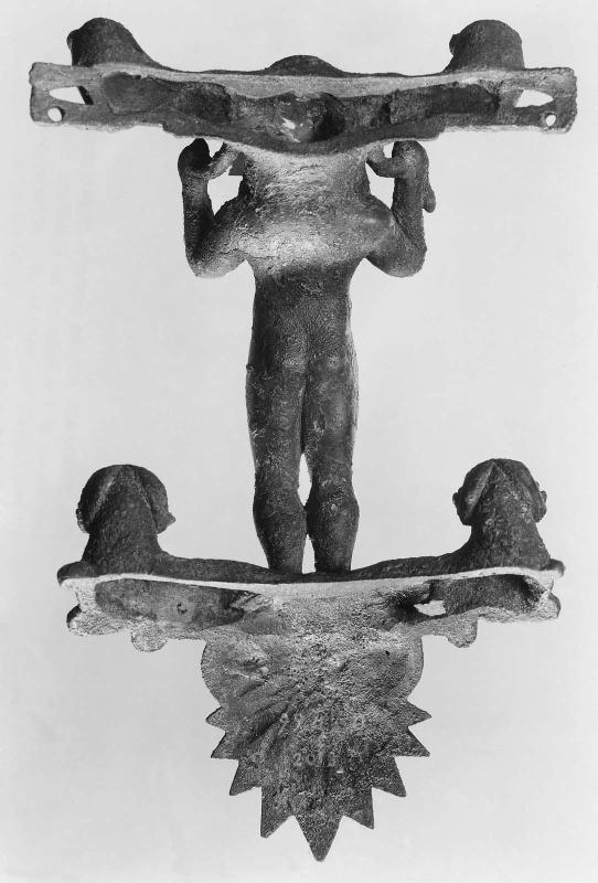 Handle of a water jar (hydria) or pitcher