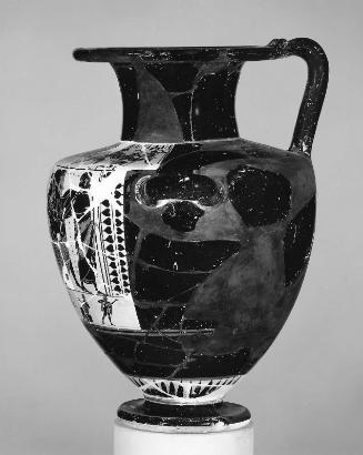 Water jar (hydria) depicting the struggle between Herakles and Triton