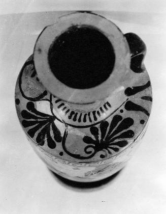 White-ground oil flask (lekythos) with an oil-merchant's shop