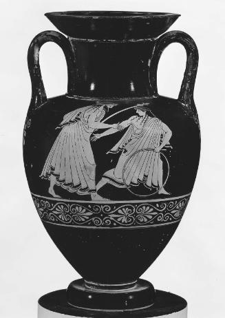 Two-handled jar (Nolan amphora) with Zeus pursuing Ganymede