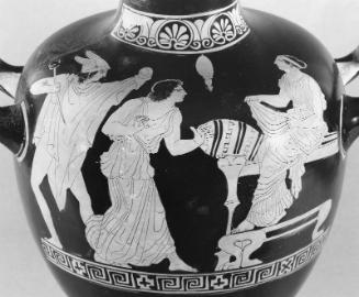 Water jar (kalpis-hydria) with Danaë receiving Zeus