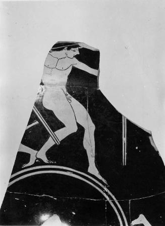 Drinking cup (kylix) with archers (interior) and athletes (exterior)