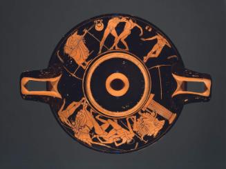 Drinking cup (kylix) depicting athletic combats