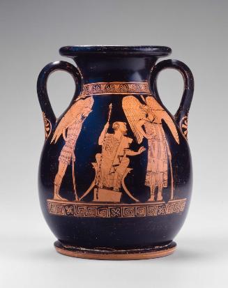 Two-handled jar (pelike) depicting Phineus with the sons of Boreas