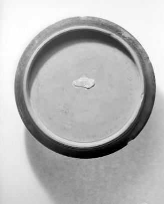 Lidded container (pyxis) with women and their wool