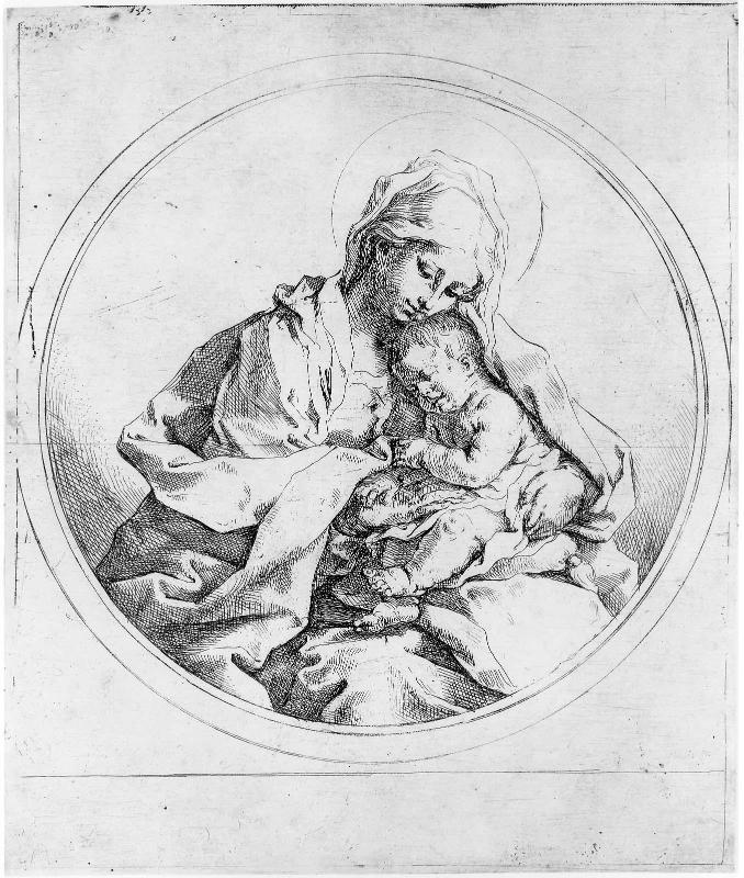 The Virgin and Child in a Round Frame
