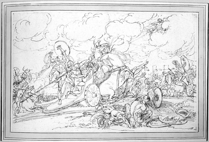 Combat Between Hector and Diomedes Prevented by Lightning of Jupiter