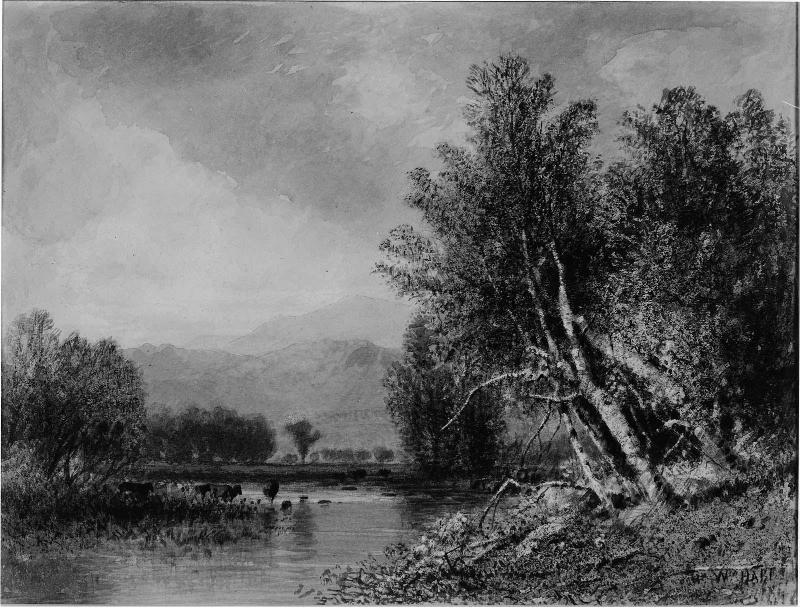 Landscape with Stream and Cattle