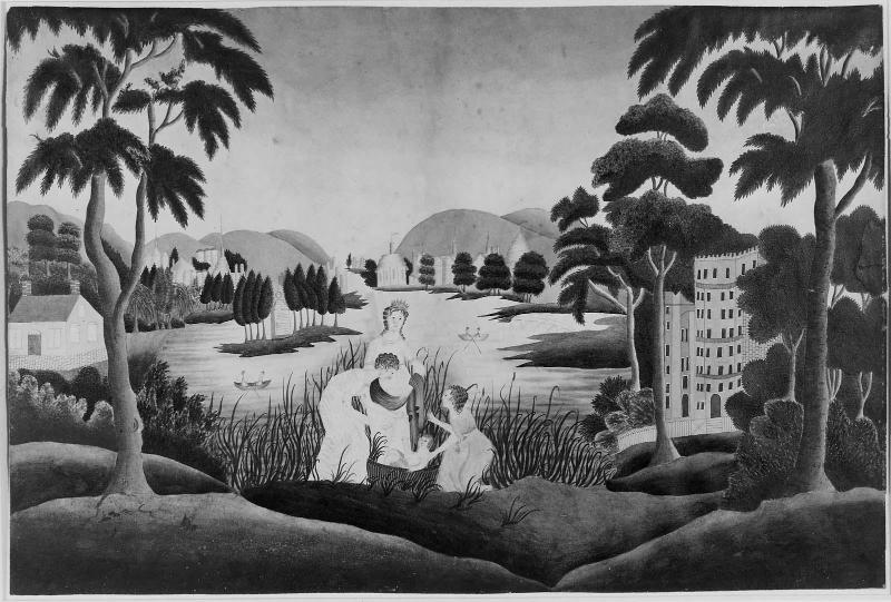 Moses in the bulrushes.