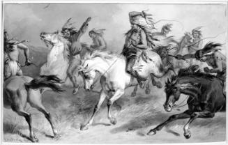 An Indian stampede. 1867