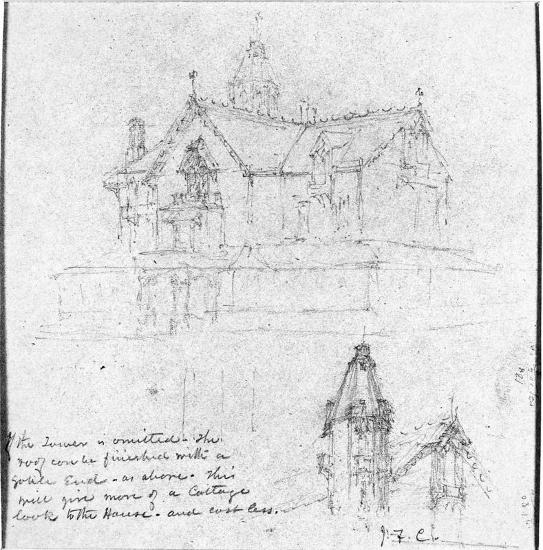 Alternate Elevation with Gable Instead of Tower