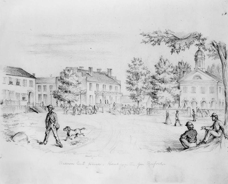 Madison Court House, headquarters of Gen. Buford