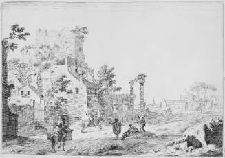 View of a Town with Classical Ruins