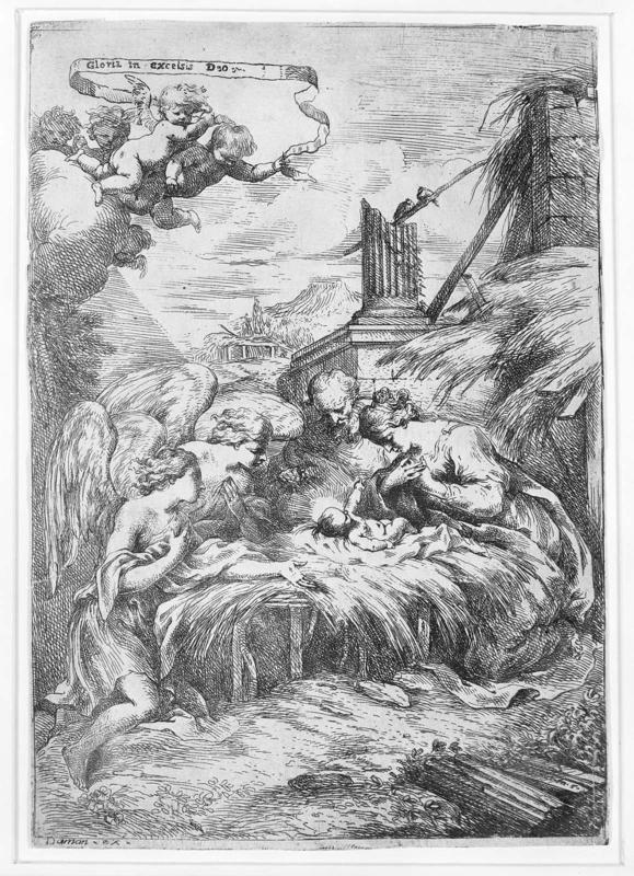 The Nativity with Two Angels