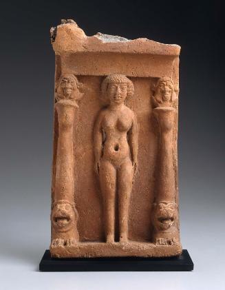 Model shrine with nude goddess