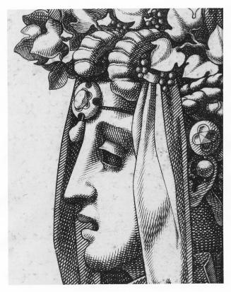A Pair of Masked Women in Headdresses