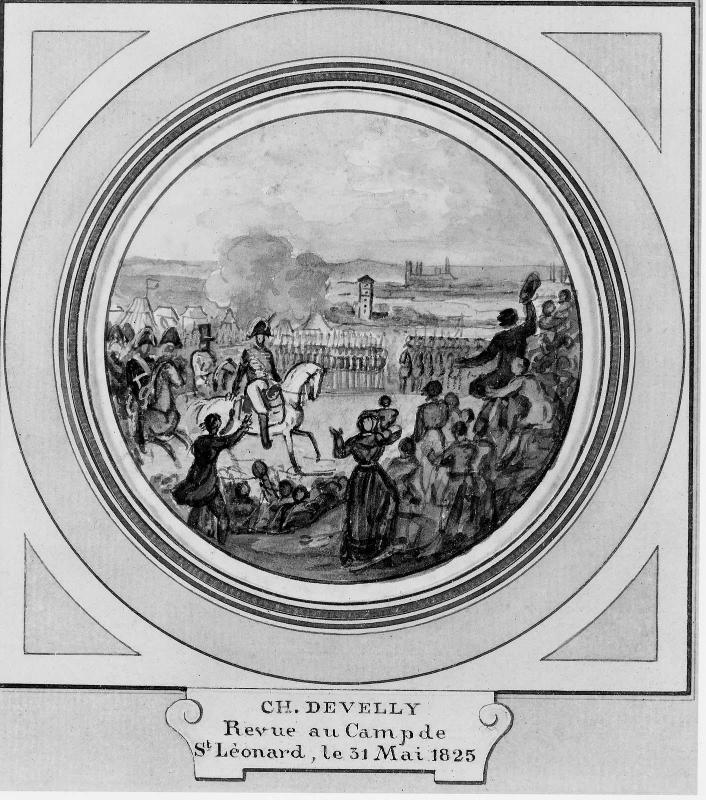 Revue au Camp de St. Léonard, le 31 Mai, 1825