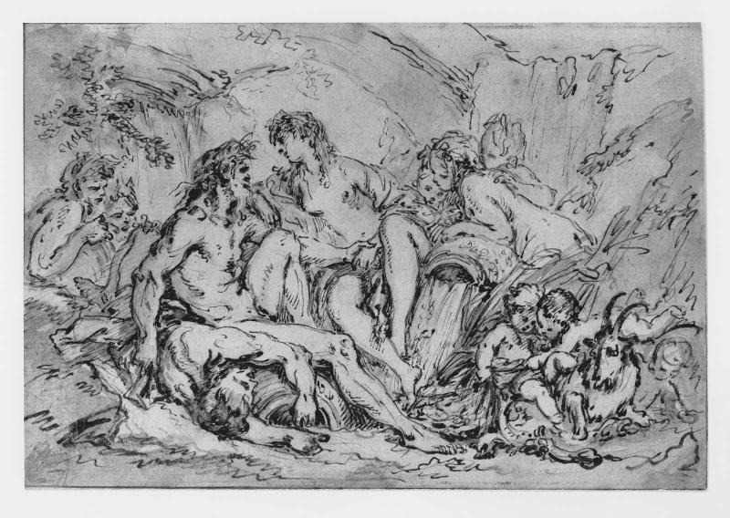 Nymphs and river gods (Pirene mourning her son)