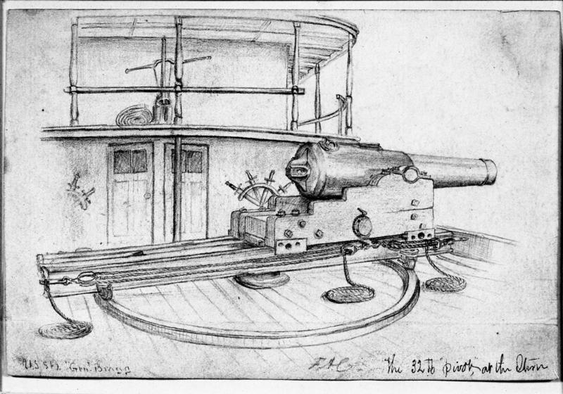 U.S. Str. [Steamer] "Gen. Bragg" the 32th "Pivot" at the Stern