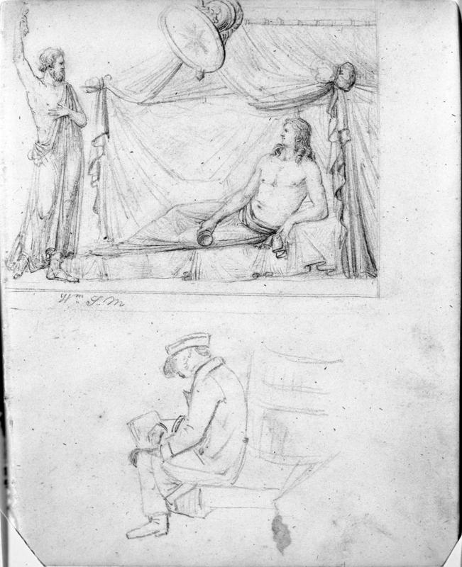 Classical subject and man sitting