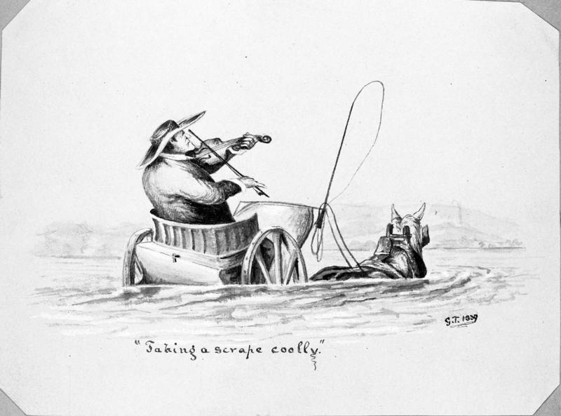 Album of Western Sketches: "Taking a scrape coolly,"