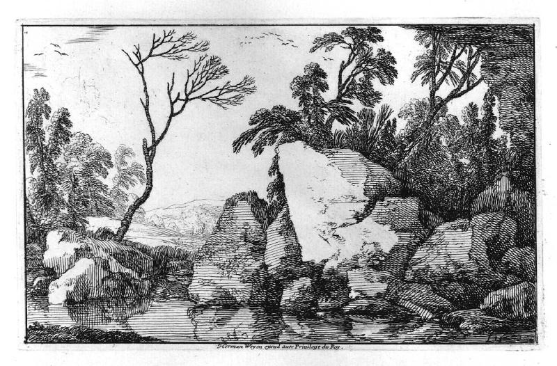 Landscape with Rocks in a Pool