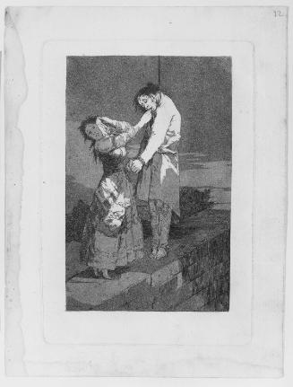 A caza de dientes. (Out hunting for teeth); Caprichos 12