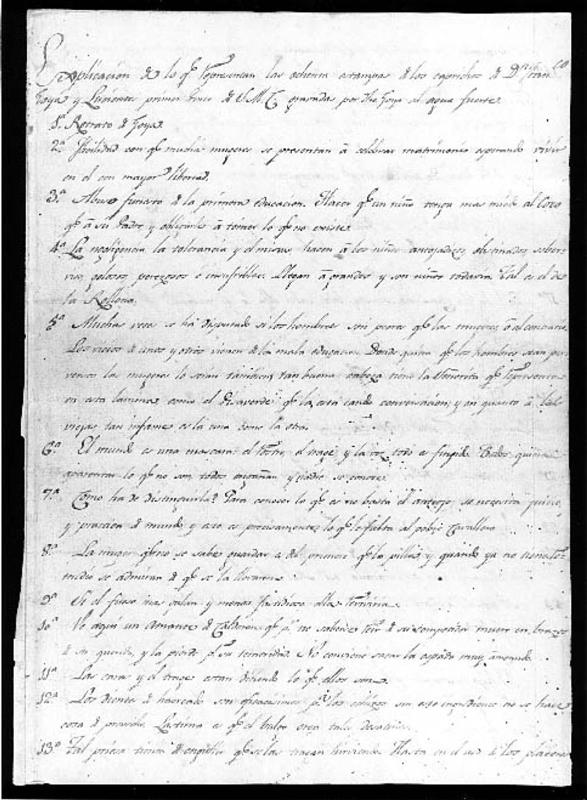 Carderera note to Brugge relating to Caprichos ms; Brugge copy of Carderera ms of Goya Caprichos explanations.