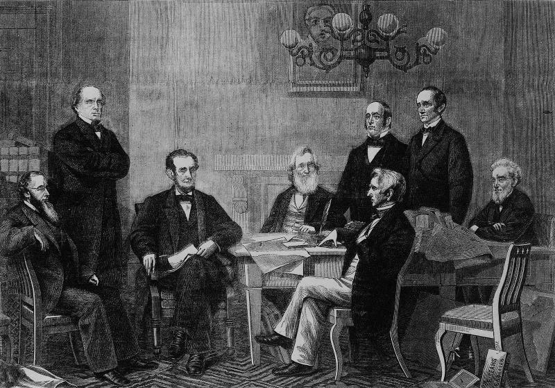 First Reading of the Emancipation Proclamation by President Lincoln in the Presence of all the Members of his Cabinet