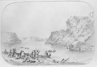 Lake Pepin. Indians on the Shore