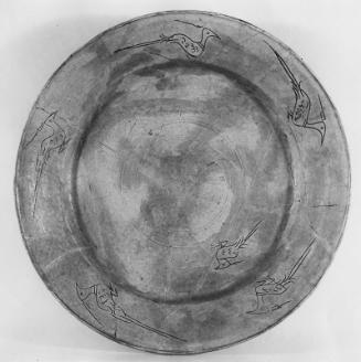 Dish with bird design