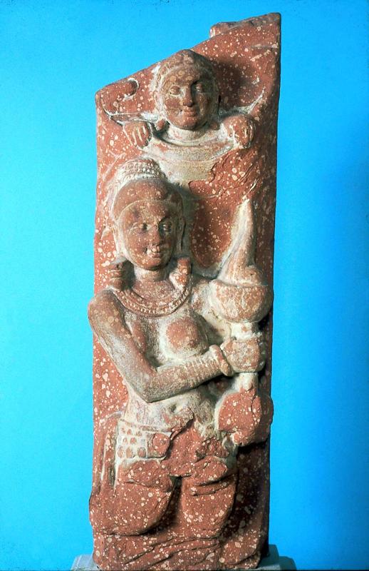 Yaksi Lampbearer (Woman Bearing Lamp), Pillar from a railing
