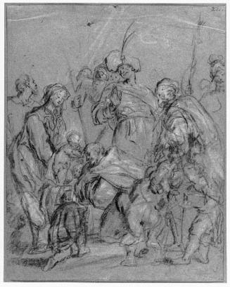 Adoration of the Magi (recto); The Blinding of Samson (verso)