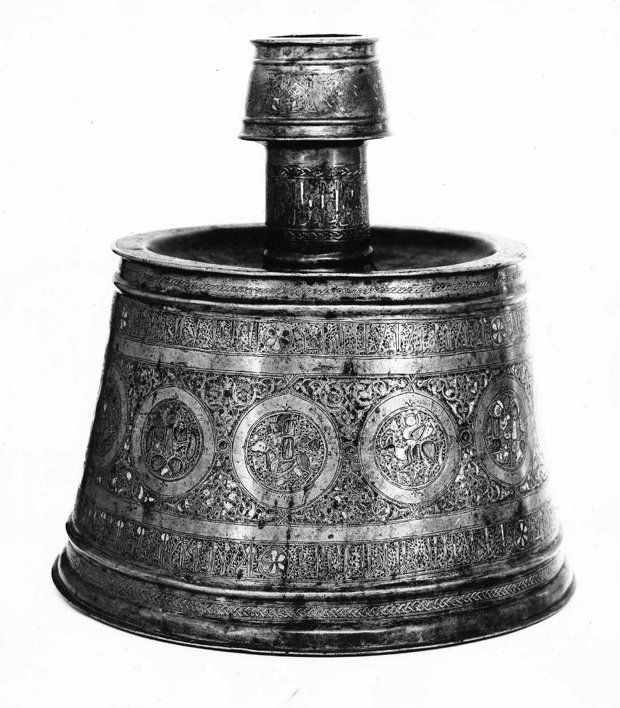 Candlestick with benedictory inscriptions and zodiac signs