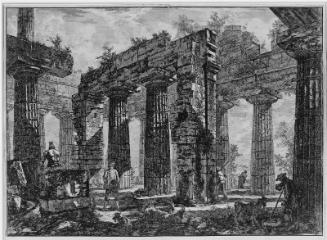 Rear View of the Pronaos of the Temple of Neptune (Plate XIV of the Views of Paestum)