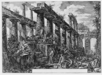 The Cella of the Temple of Neptune (Plate XV of the Views of Paestum)