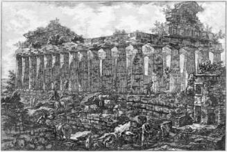 A Temple in Paestum, probably the Temple of Juno (Plate XVIII of the Views of Paestum)