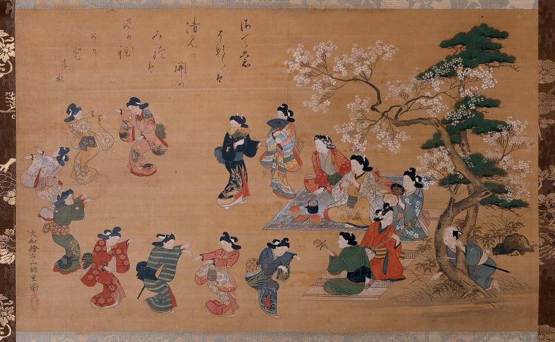 Partying Beneath Blossoming Cherry Trees