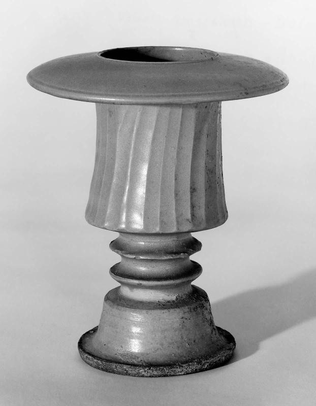 Stoneware lamp with celadon glaze