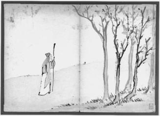 Scholar with walking stick