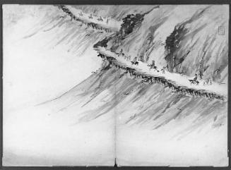 Pack train on a mountain trail