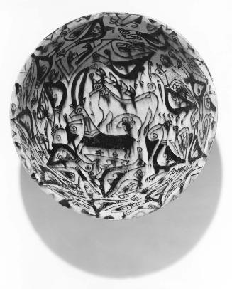 Bowl with ibexes and birds